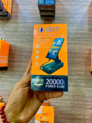 Power Bank With 20000mah Capacity and a Built-in Phone Stand