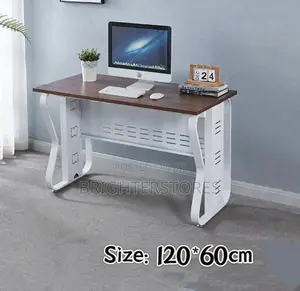 Office Table With Metal and Wooden Material