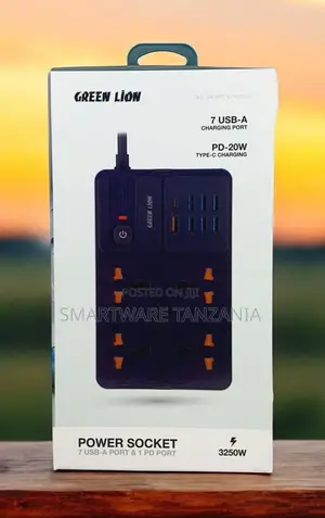 3250w Power, Power Button, 4 Ac Socket 7 Usb-a Port