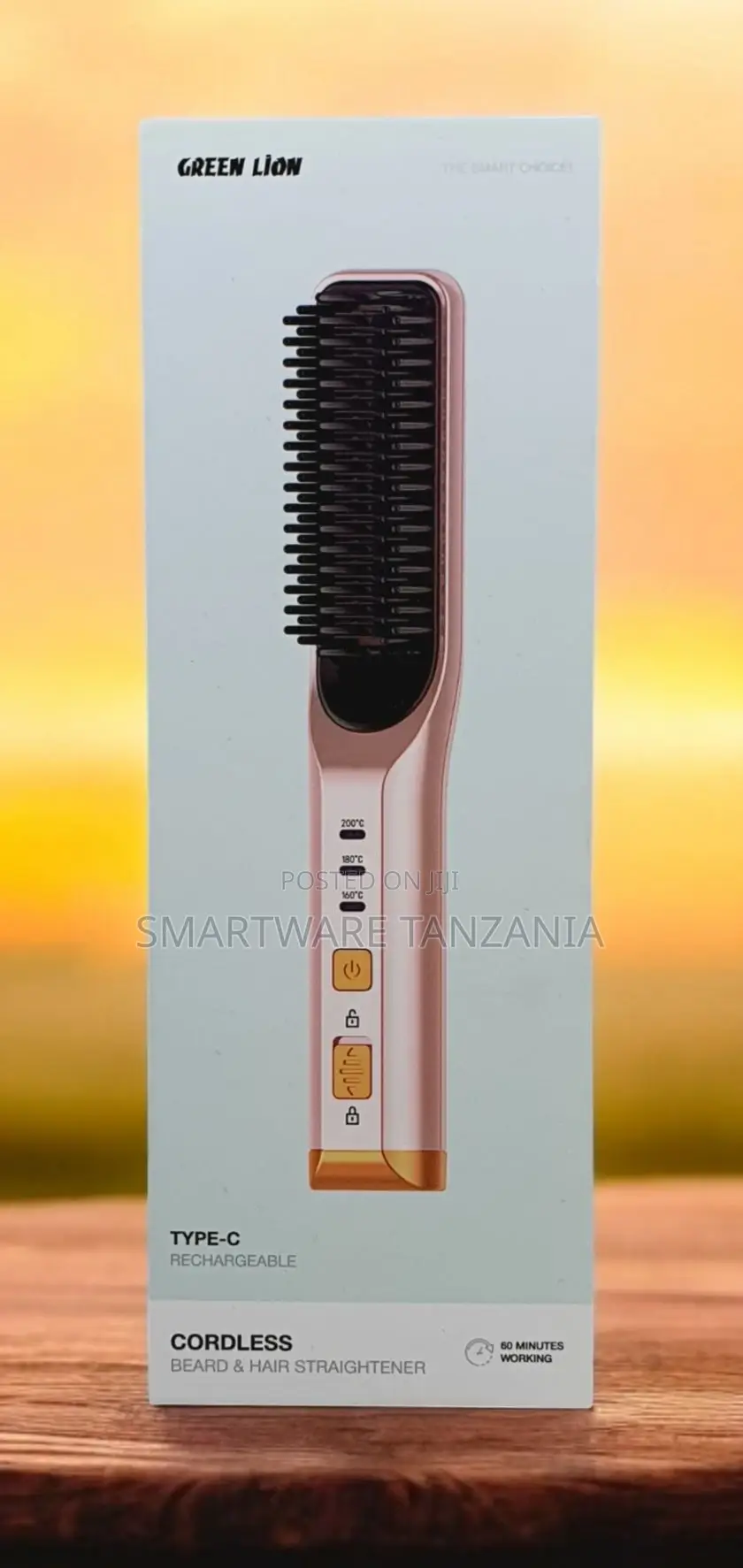 Green Lion Cordless Beard Hair Straightener, Heating Fast