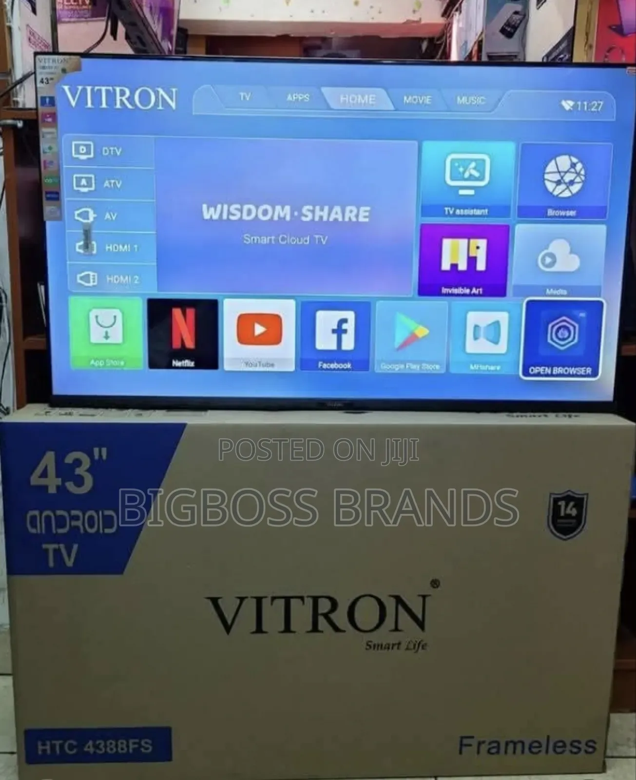 Vitron 43 Smart Frameless With Bluetooth