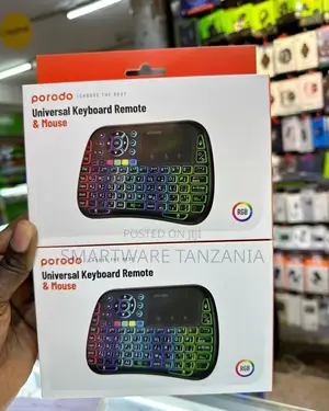 Porodo Wireless Universal Keyboard Remote Mouse - Black