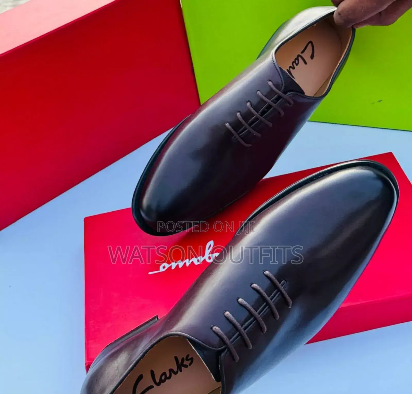 Smooth Shining Plain Surface Clarks Men Shoes