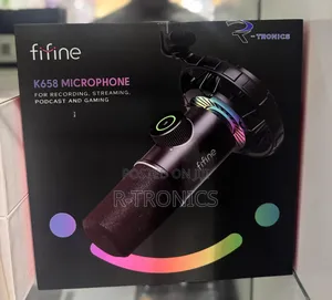 Fifine Usb Gaming Microphone, RGB Dynamic Mic for Pc