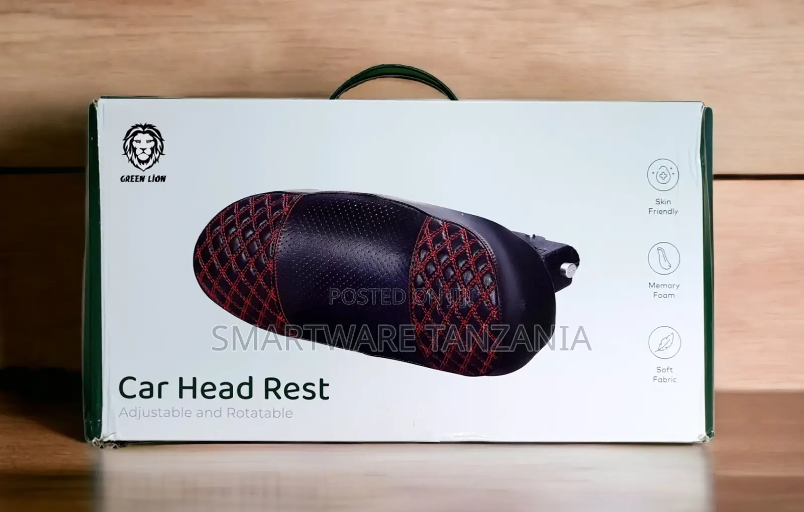 Green Lion Car Head Rest Breathable Neck Support, Long Drive