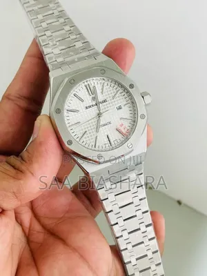 Ad Automatic Watch Silver and White Case