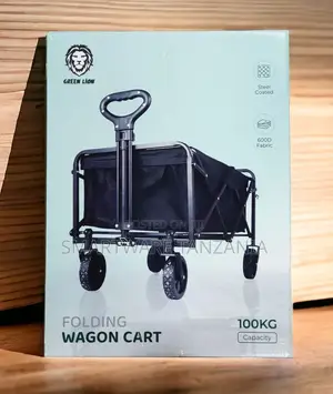 Handle Folding Trolley Outdoor Camping With Storage Basket