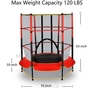 Mini Trampoline for Kids With Enclosure Net 55inches 54kg
