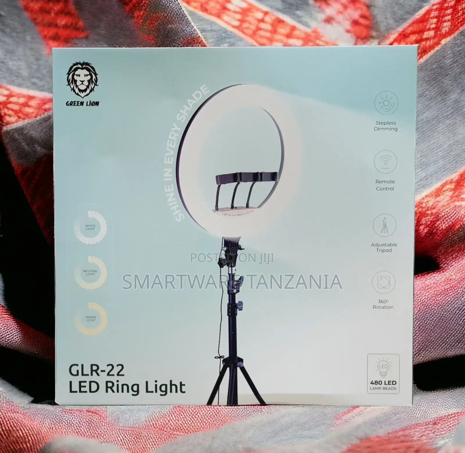 22" Led Ring Light With Remote Control | 10 Brightness Level