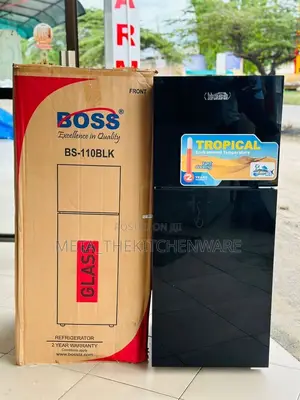 Boss Refrigerator 120l Glass Door Bl-110blk