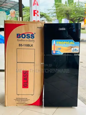 Boss Refrigerator 120l Glass Door Bl-110blk