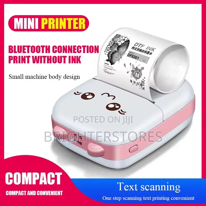 Portable Min Printer Rechargeable