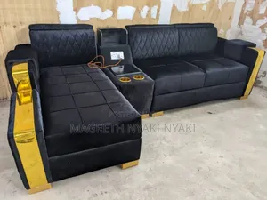 Nauza Sofa Set Ina Sehemu Ya Kuchajia Shape L