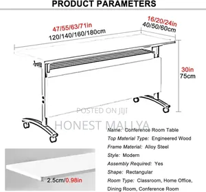 Folding Conference Table Office Training Table