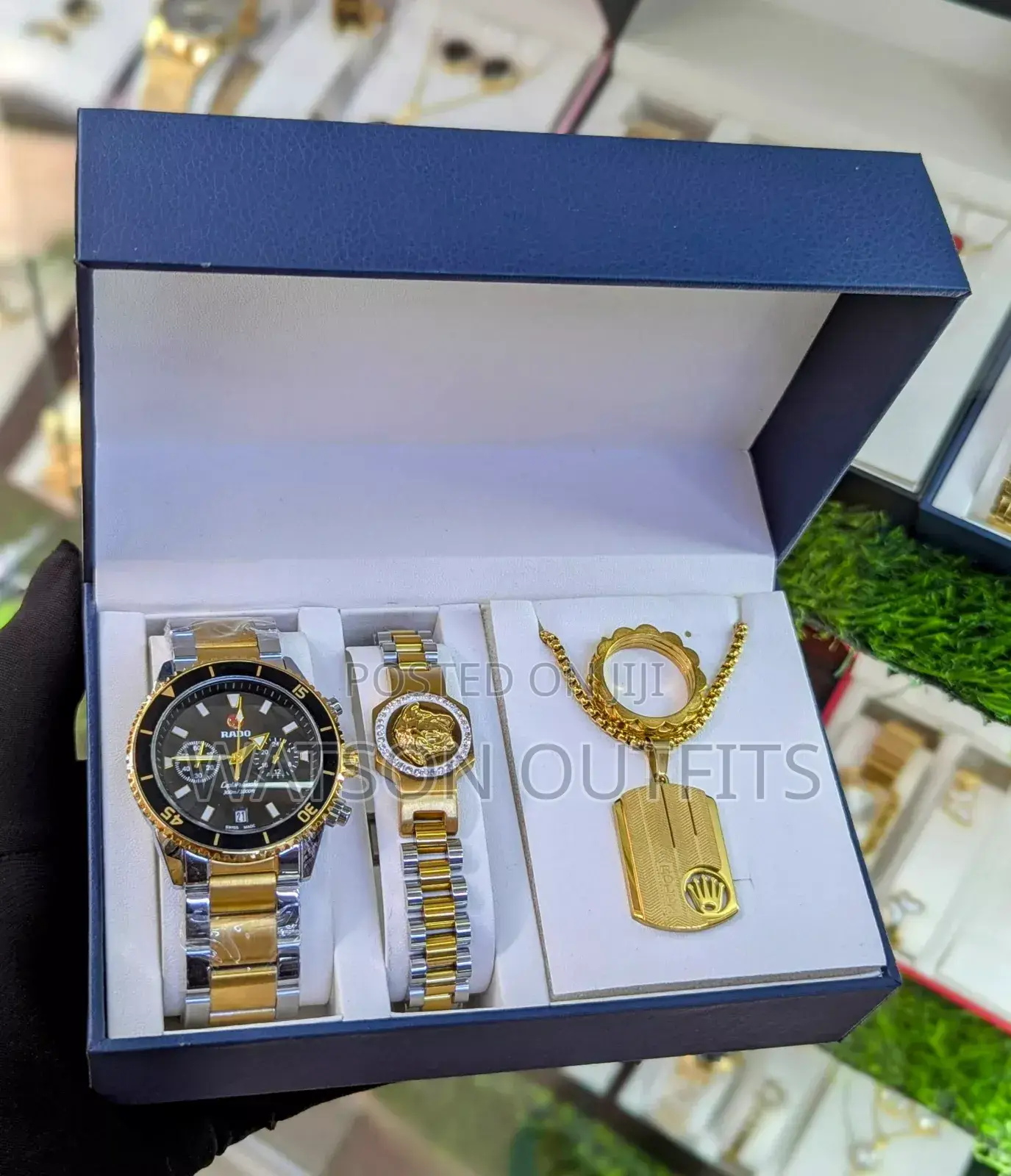 Watch,Bracelet,Chain Ring in a Single Unit