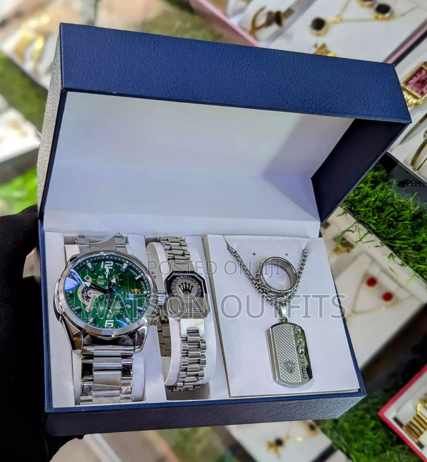 Watch,Bracelet,Chain Ring in a Single Unit