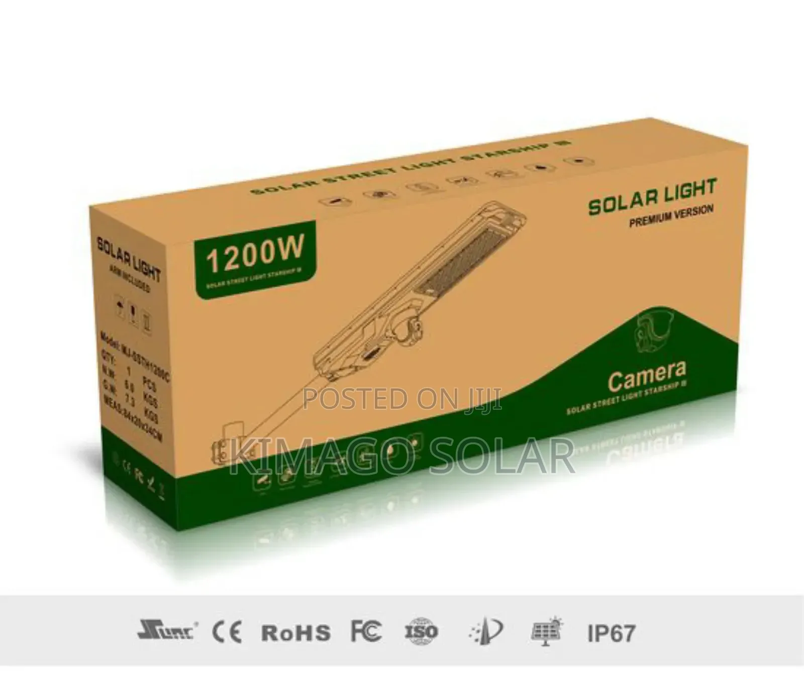 1200w Solar Street Light With 5mp Camera High Performance