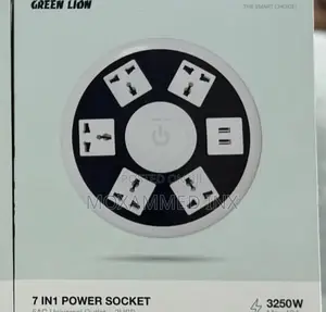 7 In1 Power Socket 5ac Universal Outlet + 2usb