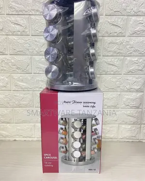 Spice Jar Rack Revolving (16 Bottle) Countertop Organizer