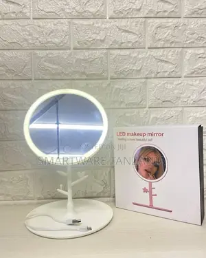 Make Up Mirror With Led Light, Rechargeable Touch Dimming