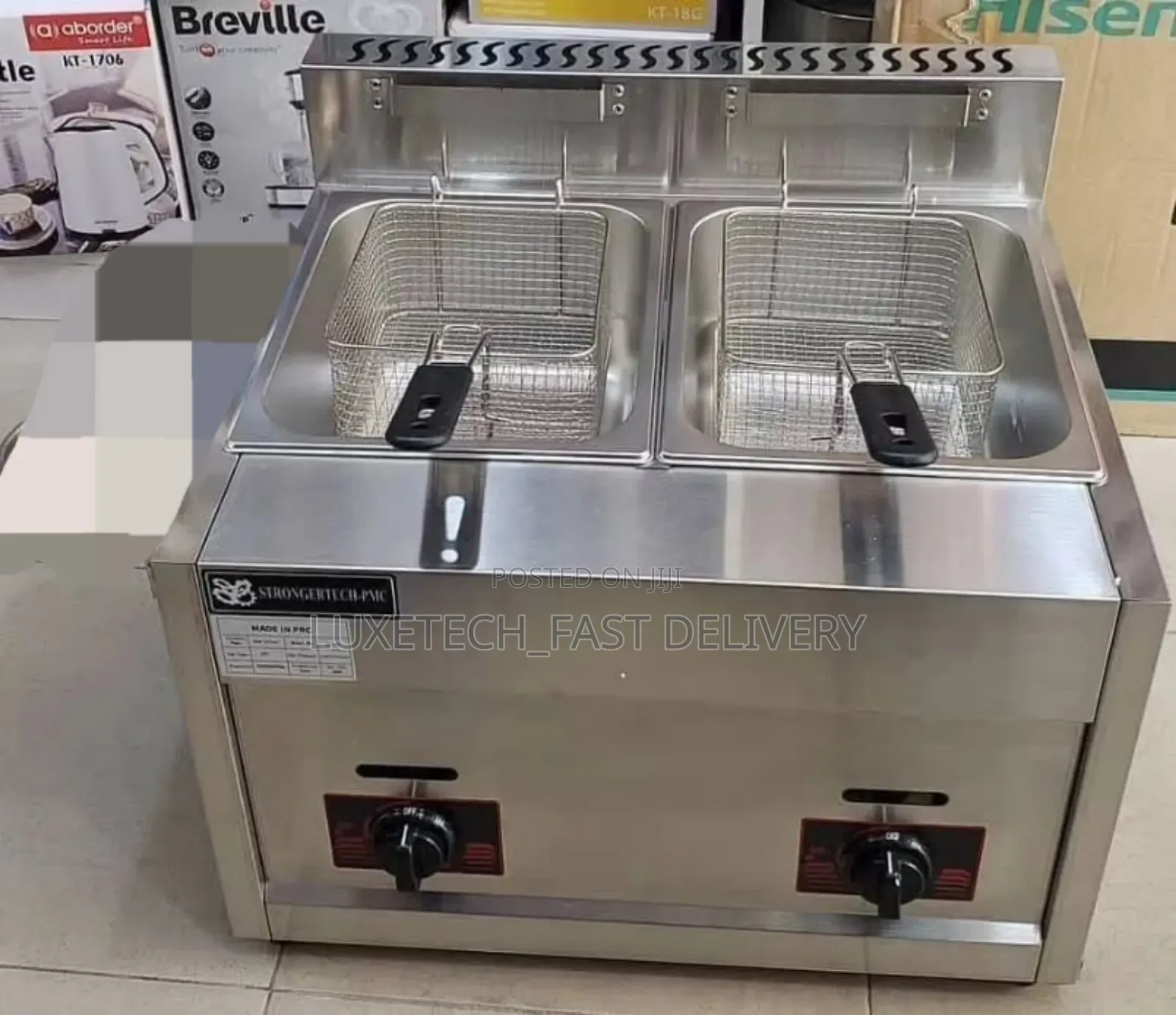 Commercial Gas Fryer 12 Litres Double Stainless Steel