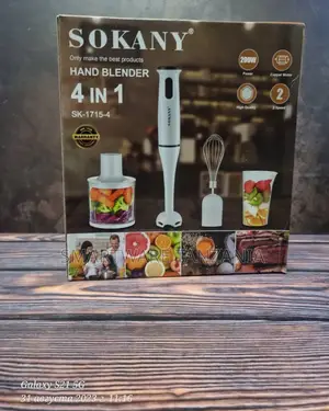 4 In 1 Hand Blender, Egg Whisk, Meat Chopper, Measuring Cup