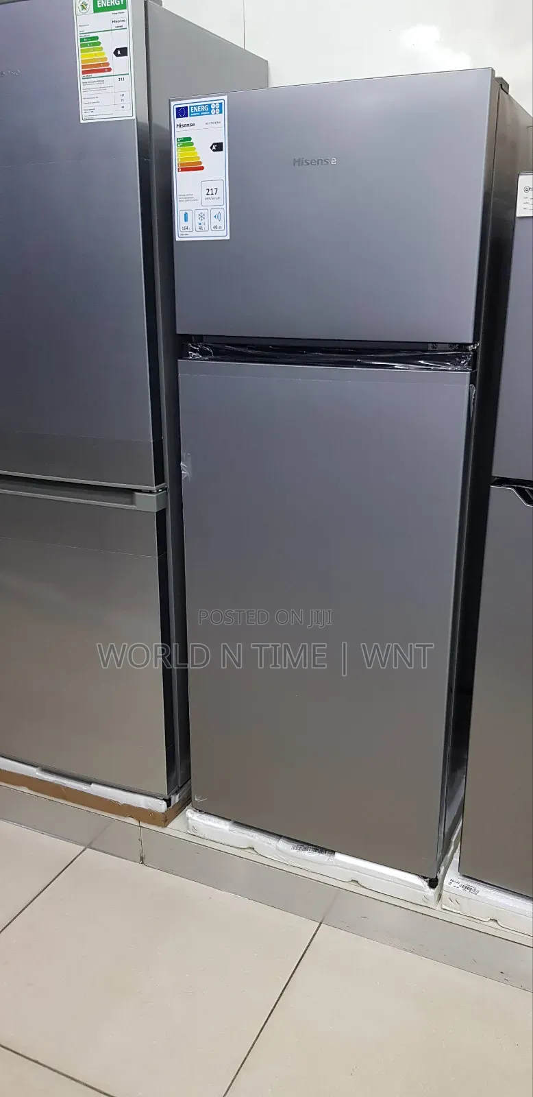 Hisense 205l Double Door Fridge Frost Titanium Silver Rd27