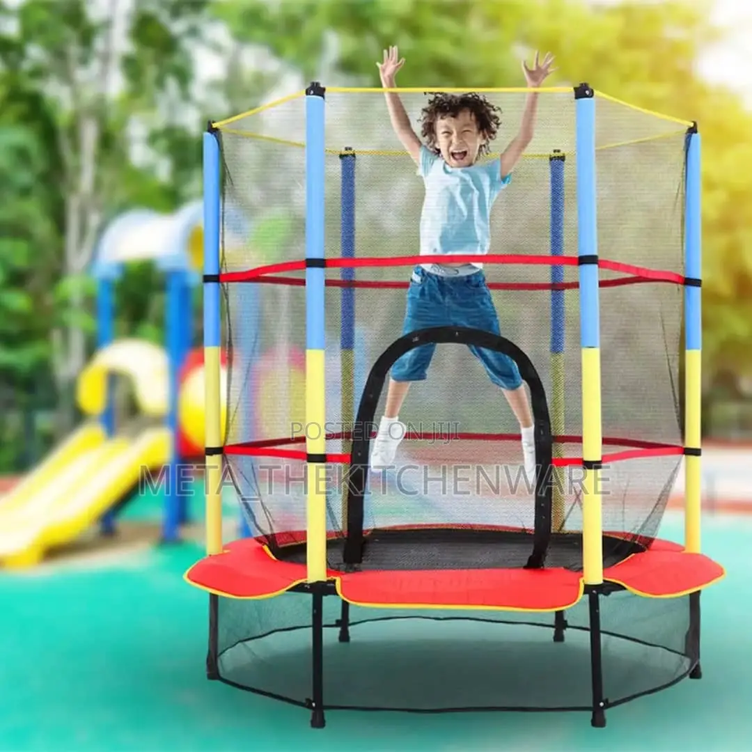 Mini Trampoline for Kids With Enclosure Net 55inches 54kg