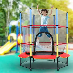 Mini Trampoline for Kids With Enclosure Net 55inches 54kg