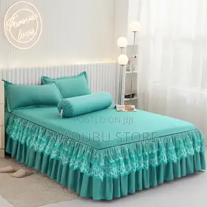 Heavy Pure Cotton Size 6*7 1bedskirt, 1bedsheet, 4pillowcase