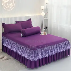 Heavy Pure Cotton Size 6*7 1bedskirt, 1bedsheet, 4pillowcase
