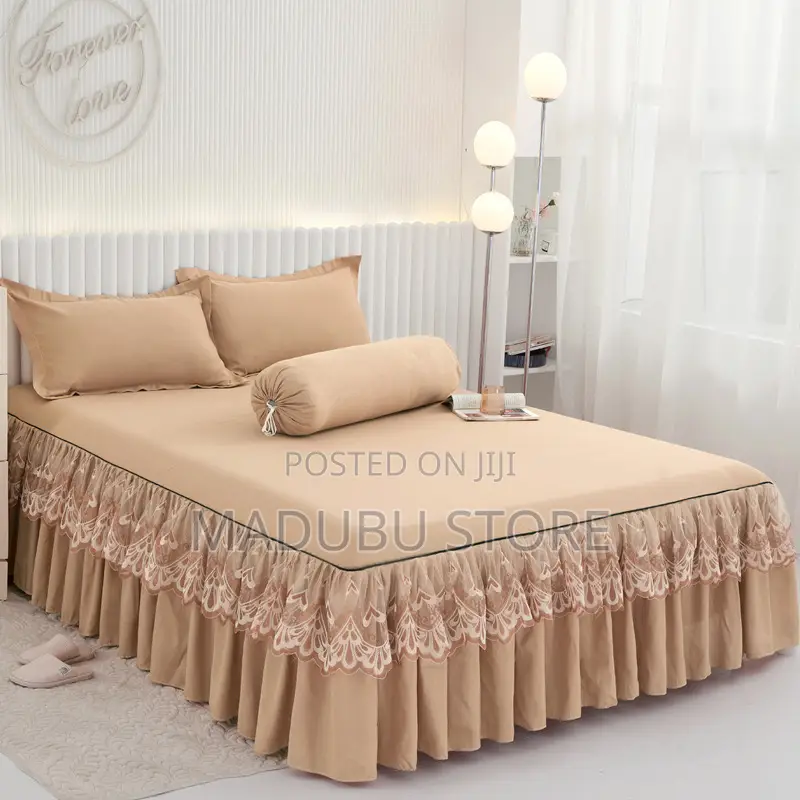 Heavy Pure Cotton Size 6*7 1bedskirt, 1bedsheet, 4pillowcase