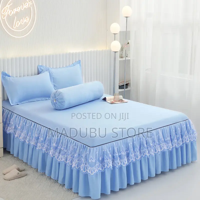 Heavy Pure Cotton Size 6*7 1bedskirt, 1bedsheet, 4pillowcase
