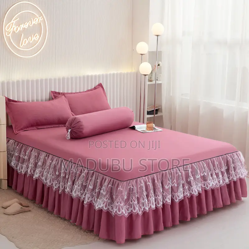 Heavy Pure Cotton Size 6*7 1bedskirt, 1bedsheet, 4pillowcase