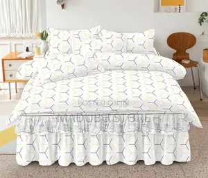 Heavy Flower Size 8*9 1bedskirt, 1bedsheet, 4pillocase