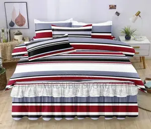 Heavy Flower Size 8*9 1bedskirt, 1bedsheet, 4pillocase
