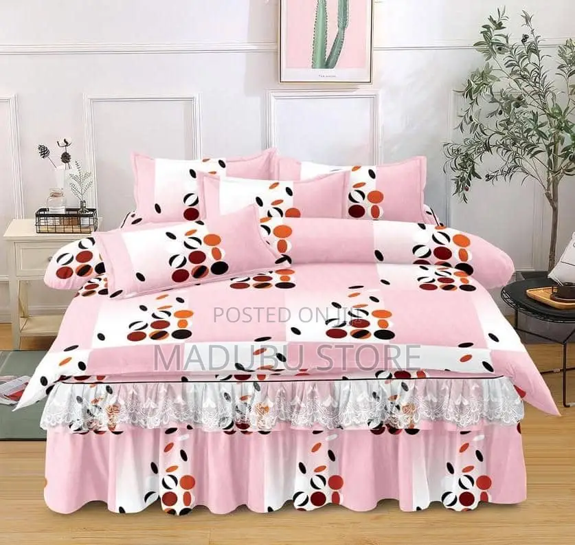 Heavy Flower Size 8*9 1bedskirt, 1bedsheet, 4pillocase