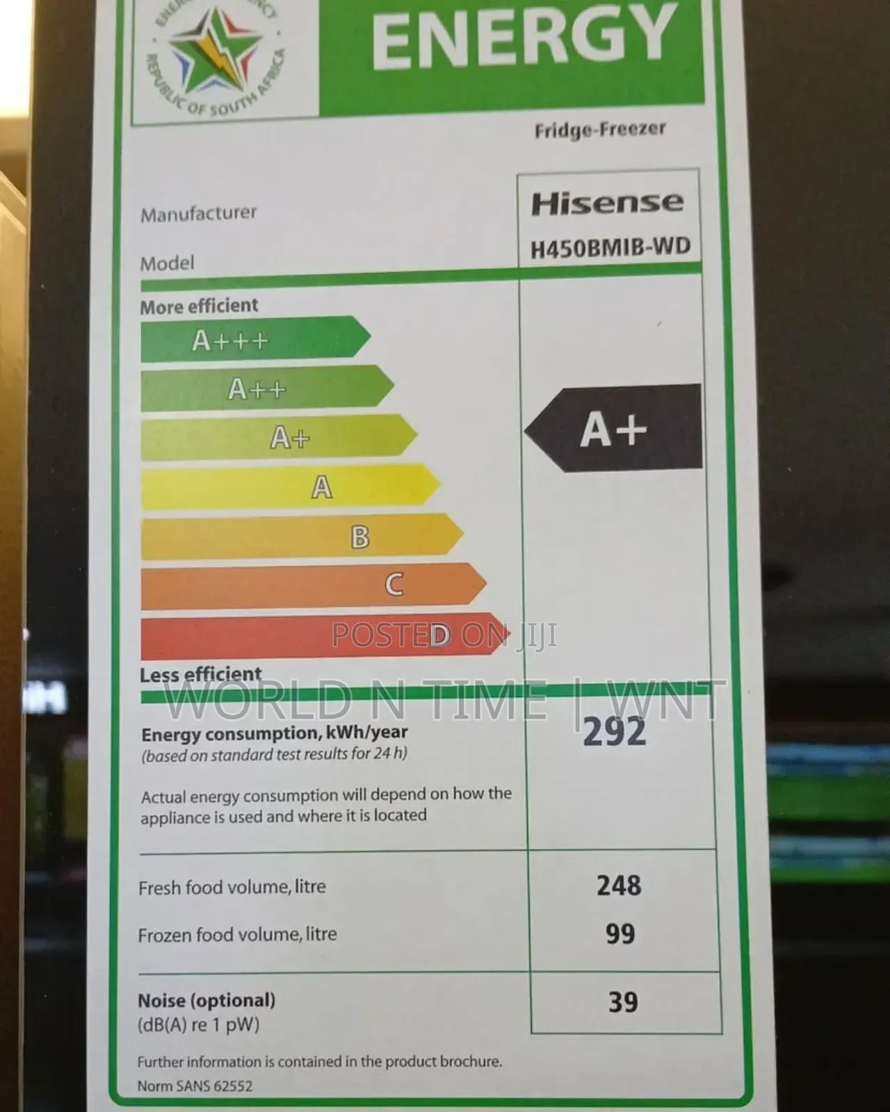 Offer Hisense Fridge H450bmib-Wd 347l Black Mirror W/Dispenser