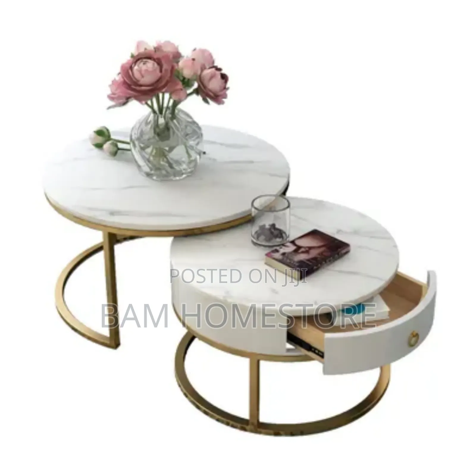 Nordic Stone Coffee Table 2 in 1