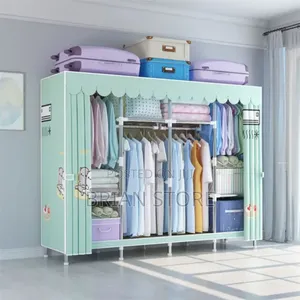 Collapsible Wardrobe 4 Doors(Metal Bars)-kabati Ya Chuma