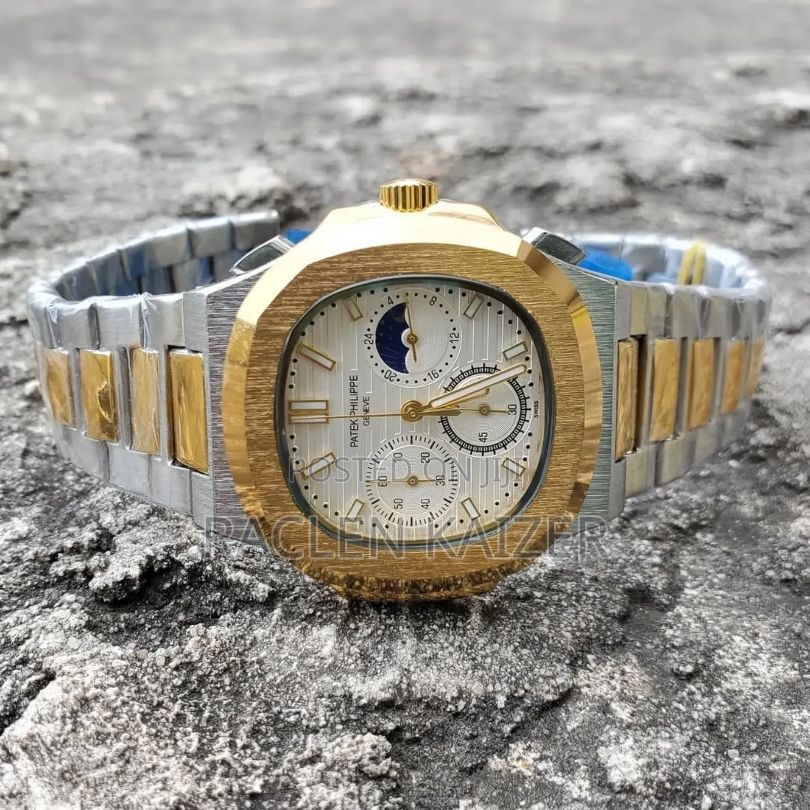 Patek Philipe Geneve Classic Silver , Gold White