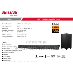 Aiwa 250w Soundbar With Wireless Subwoofer