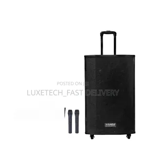 Global Sound System Rechargeable Speaker With 2 Mics