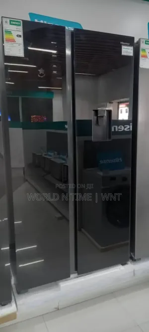 Offer Hisense Fridge Rs518n4wbf Side by Side 504l Black Mirror