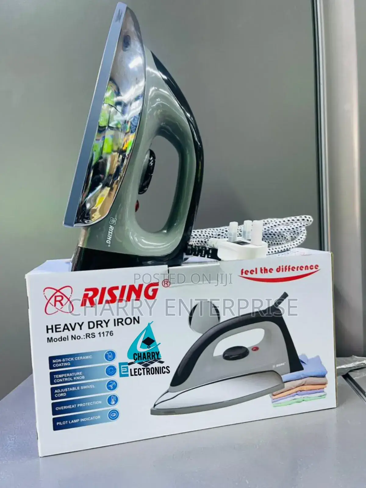 Original Rising Heavy Dry Iron Non Stick Ceramic Coating