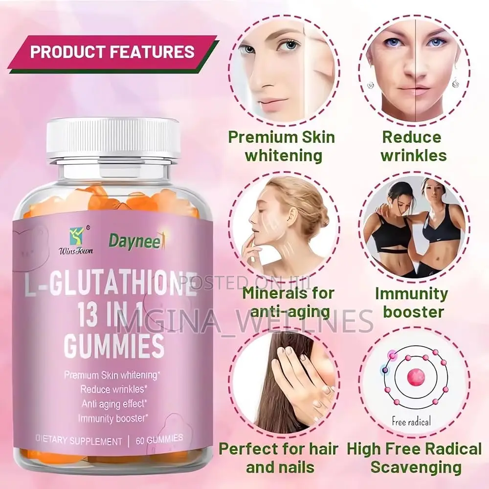 L-Glutathione 13 in 1 Gummies, 1200mg,