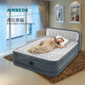 Inflatable Airbed 5*6 With Raised Pillow (18 Inches)