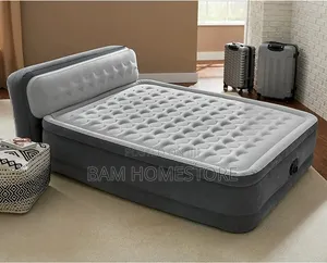 Inflatable Airbed 5*6 With Raised Pillow (18 Inches)