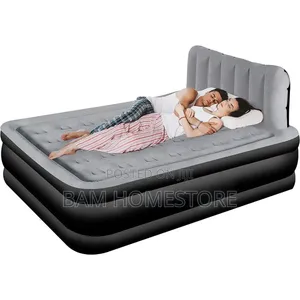 Inflatable Airbed 5*6 With Raised Pillow (18 Inches)