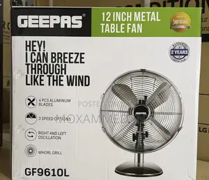 Geepas 12imcb Metal Table Fan